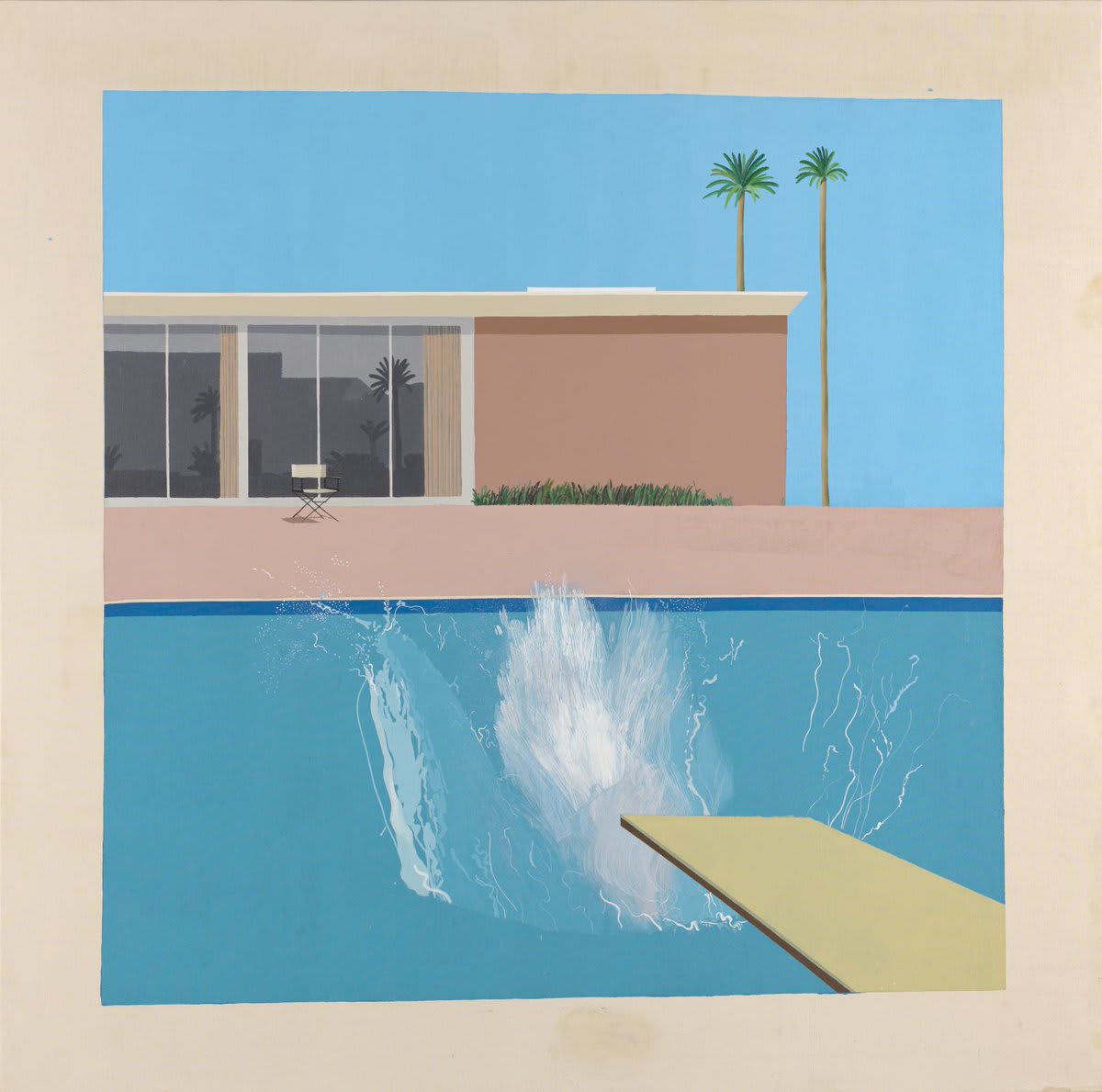 Happy birthday Hockney! 💦 'A Bigger Splash' took DavidHockney two weeks to paint, in contrast to the fleeting moment it captures. The painting imbues a sense of joy & feelings of optimism for those who see it—find it on free display at Tate Britain.