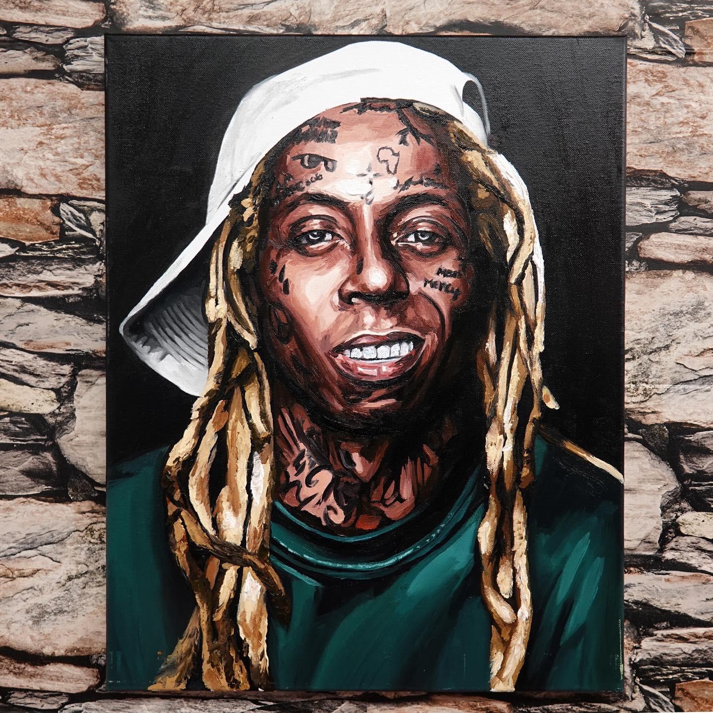 Lil Wayne. I just finished this painting.