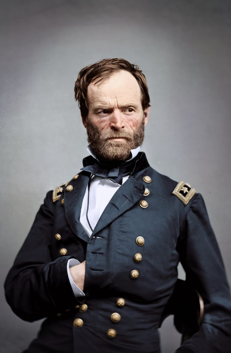 William T. Sherman 1860. Colourised by me