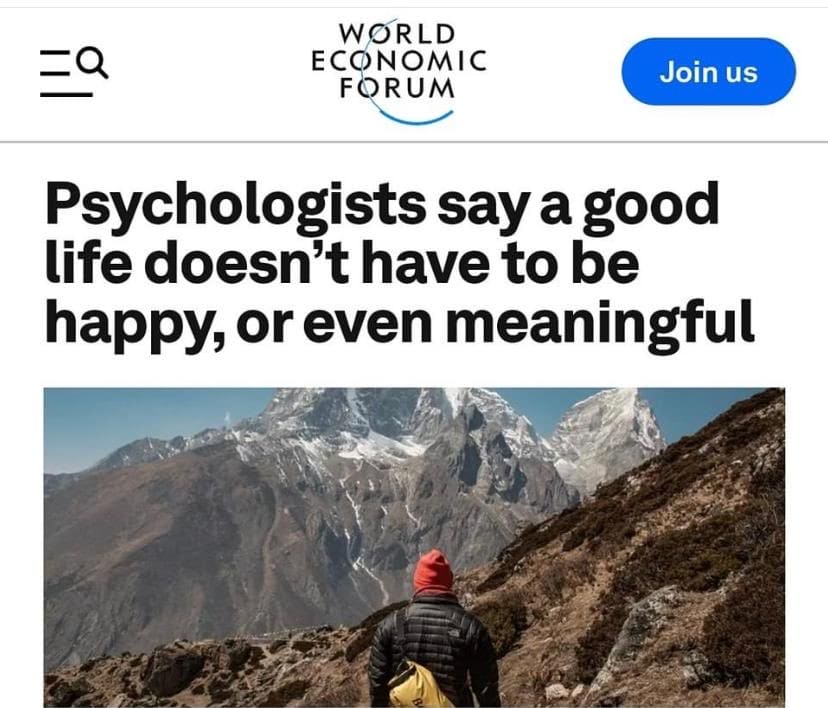 Then: 'You don't need money to be happy!' Now: 'Actually, you don't need to be happy at all.'