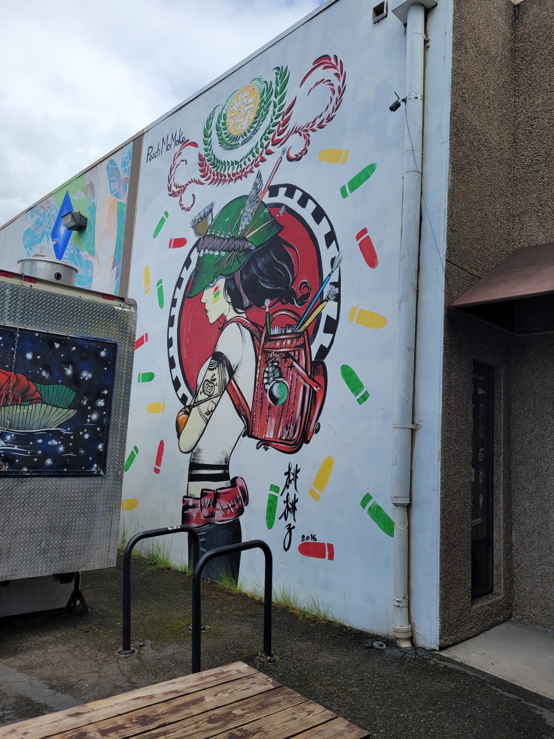 Not a comic but found a mural today done by Peach Momoko!