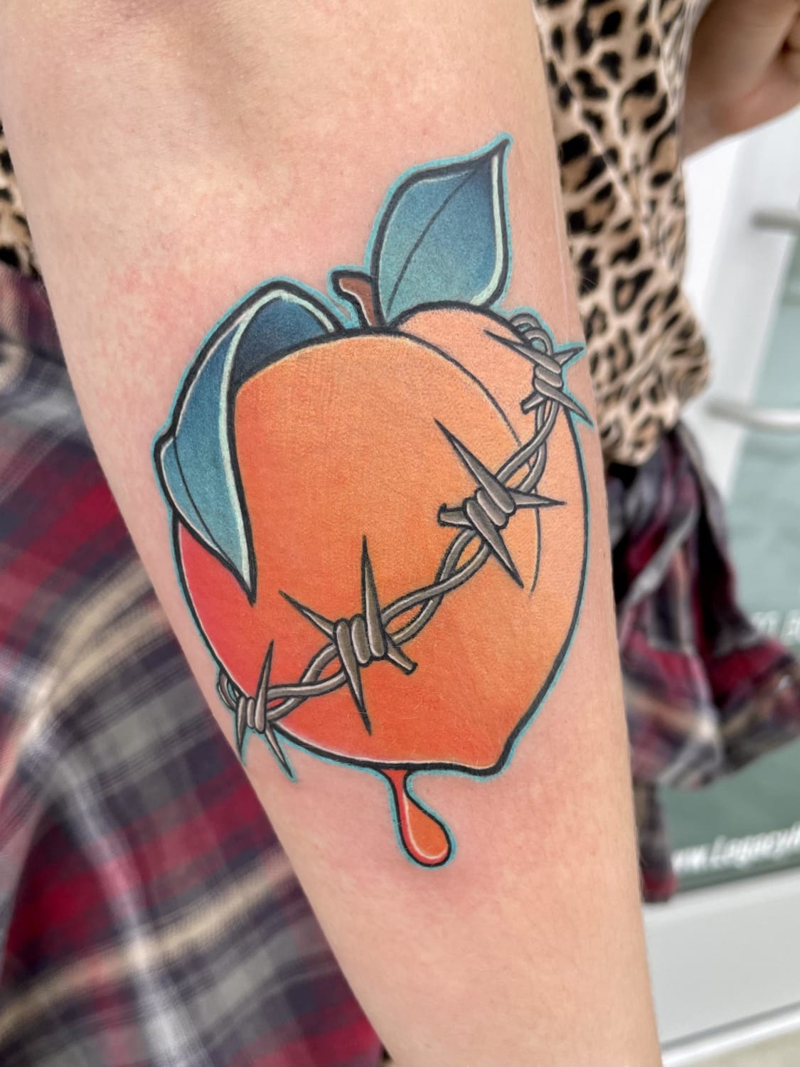 Peachy by Adrián Mateo (@StickerTats) St. Joseph, MI