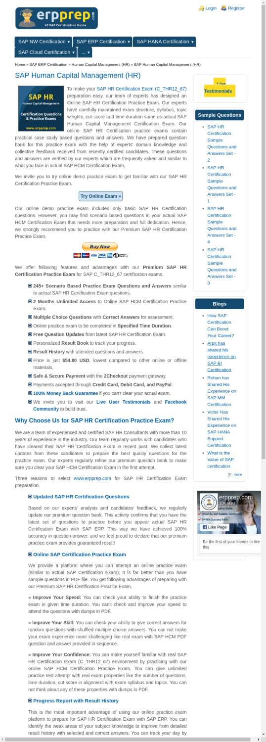 Mix Sap Hr Certification Questions And Online Practice Exam