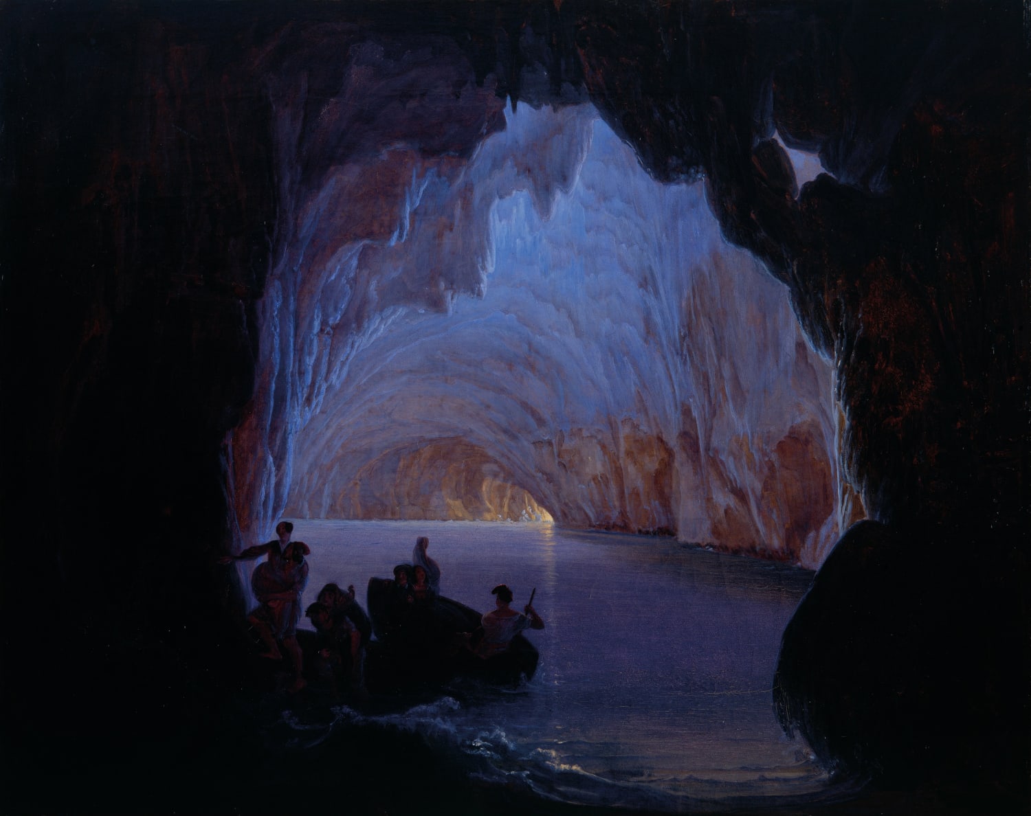 Heinrich Jakob Fried — The Blue Grotto of Capri (1835)