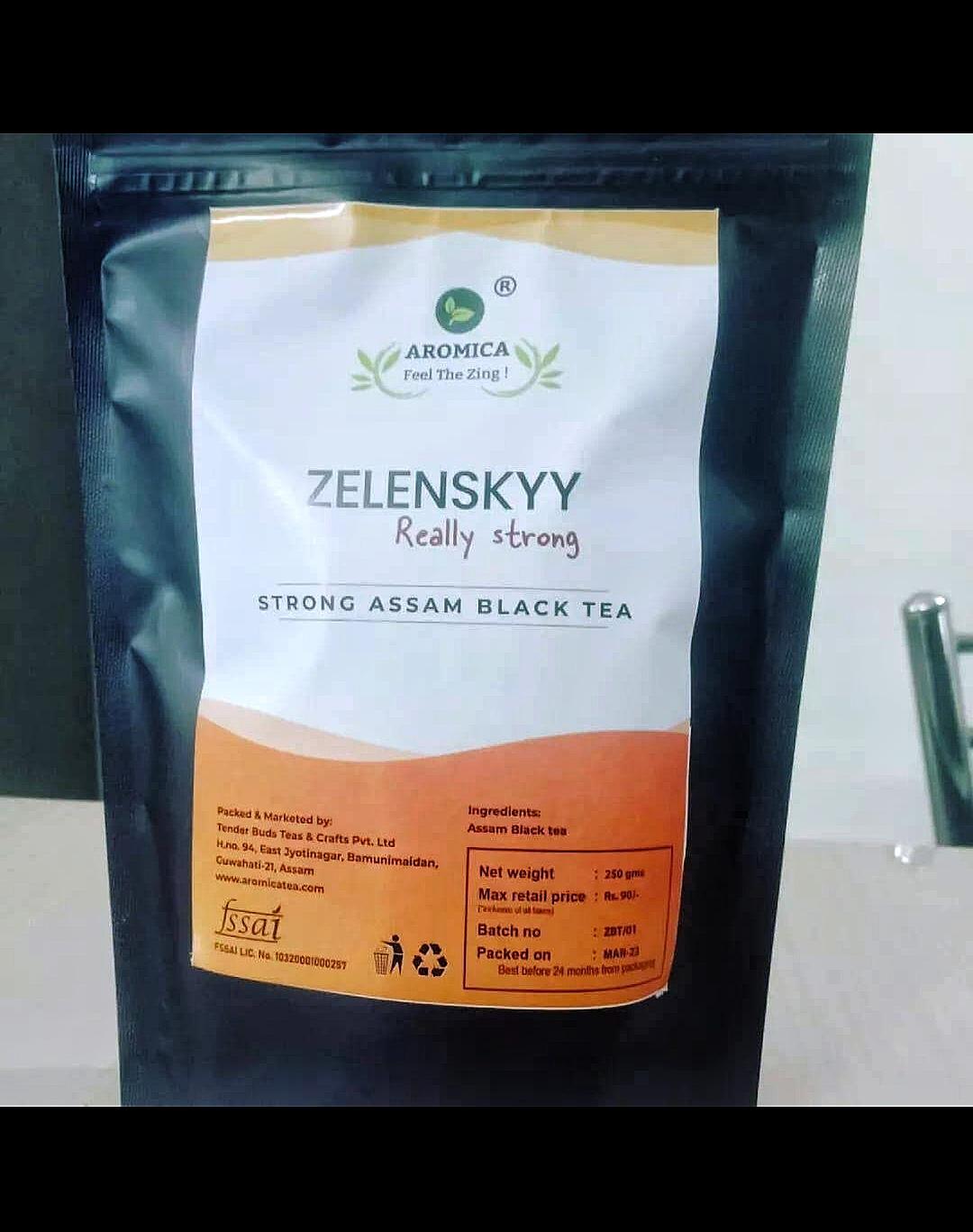 ‘This tea is as strong as Zelenskyy’: A tea company in Assam(India) names its black blend to honour Ukraine’s president.