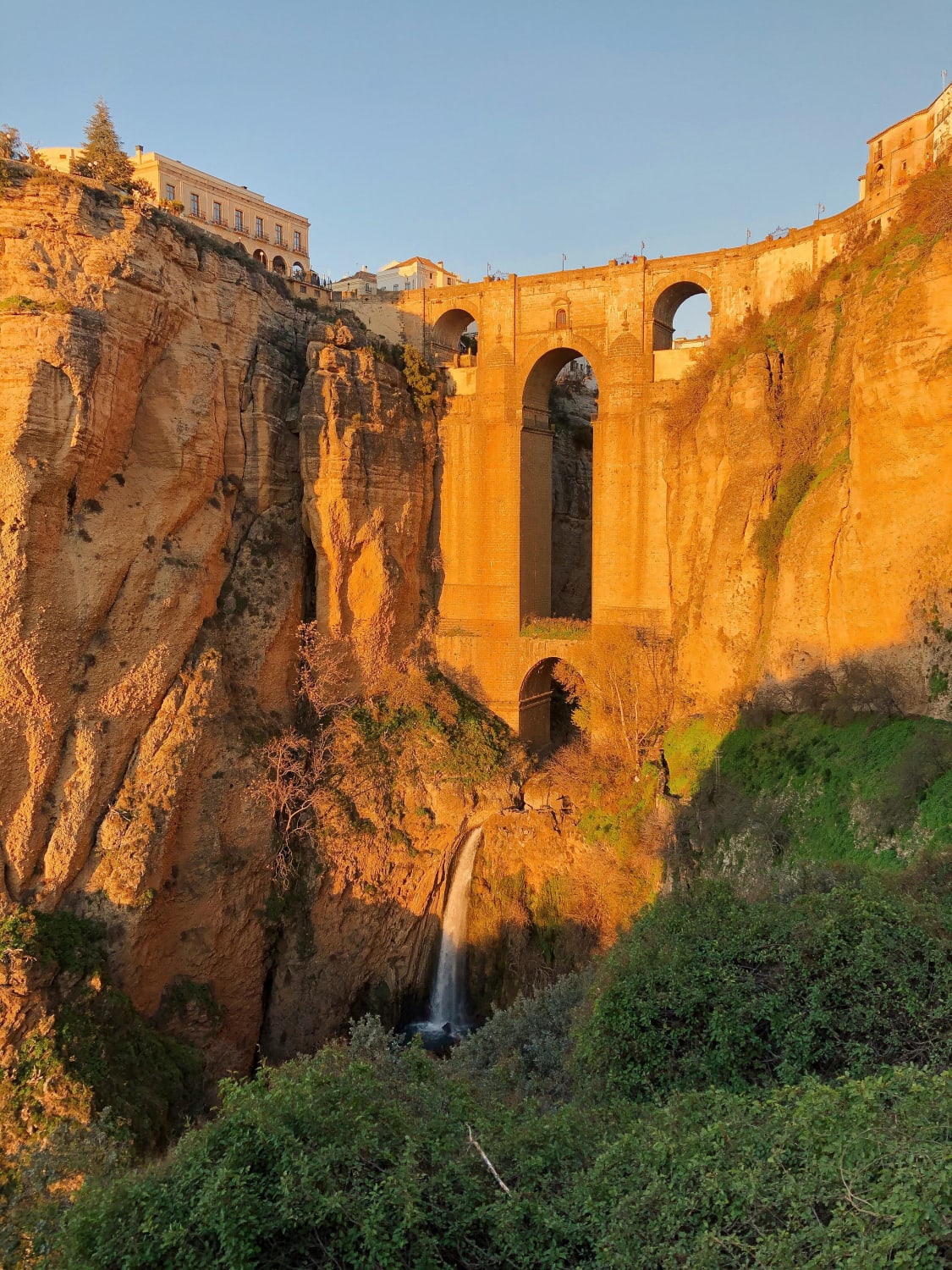Puente Nuevo in Ronda, Spain at sunset. I was in awe of the beauty here.