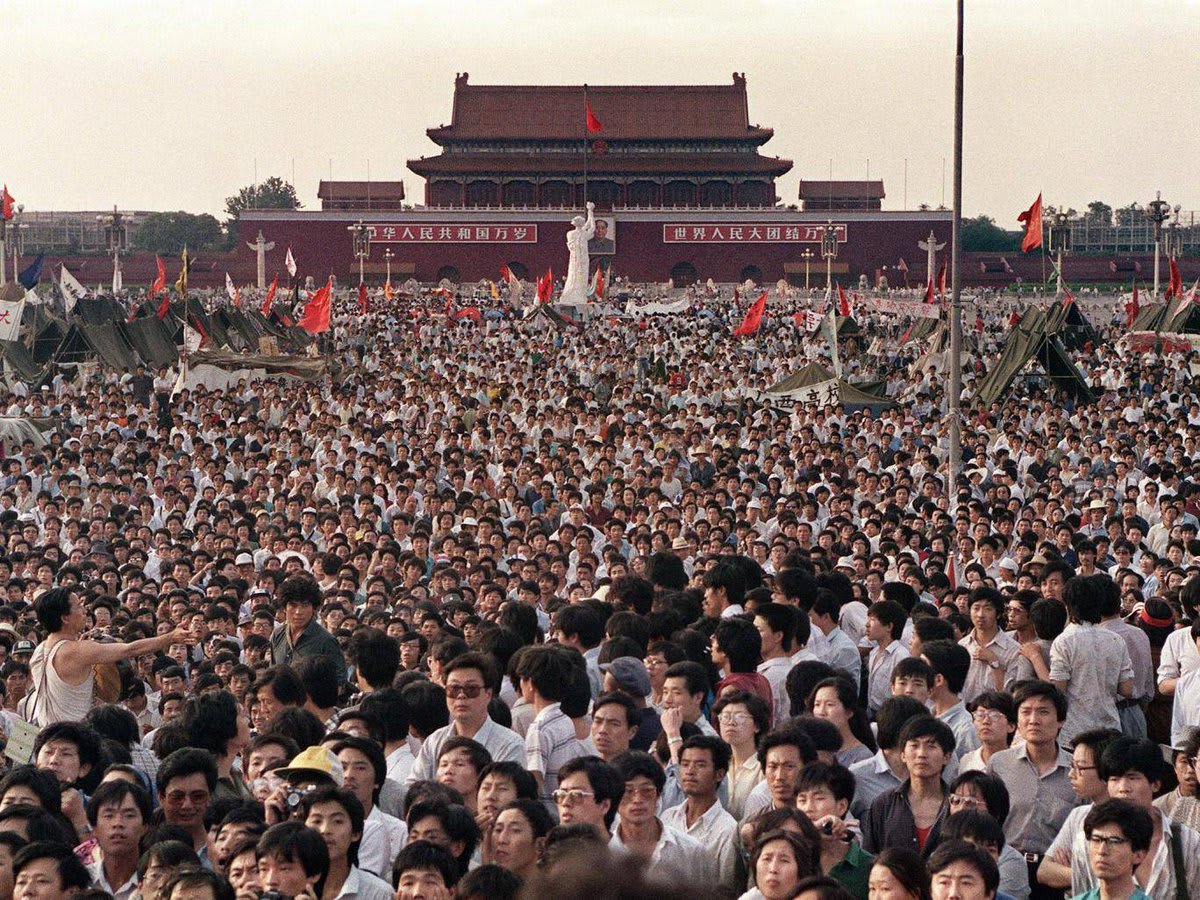 OtD 20 May 1989, 2.8 million people protested in over 80 cities across China at the peak of a national uprising for democracy as hundreds of thousands of Beijing residents blockaded the army