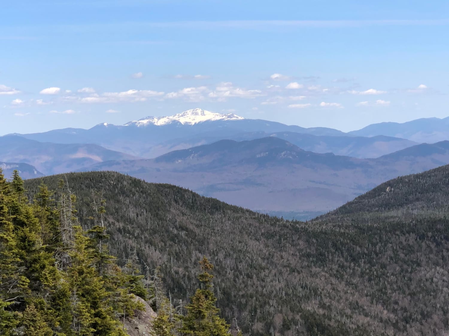 View of Mt Washington from Whiteface; White Mountains, New Hampshire, USA 5/18/20