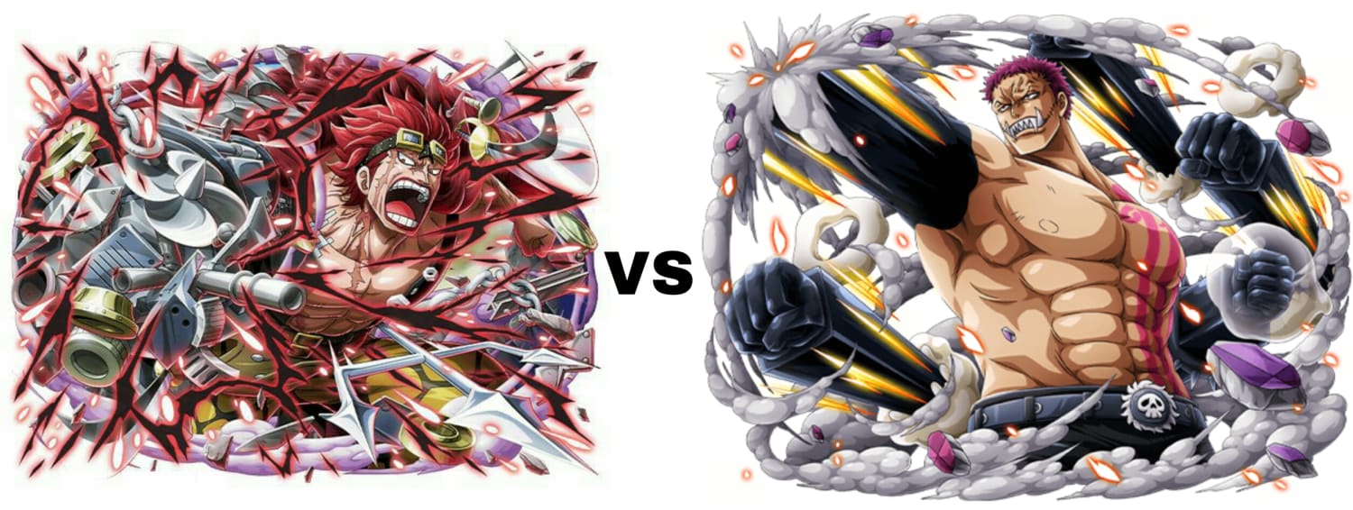 Katakuri vs Eustass Kidd. Only feats, canon powers and stats taken into count. Who makes more sense to win and how? Tell in the comments.