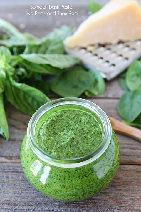 Spinach Basil Pesto-our all-time favorite pesto and it's nut-free!