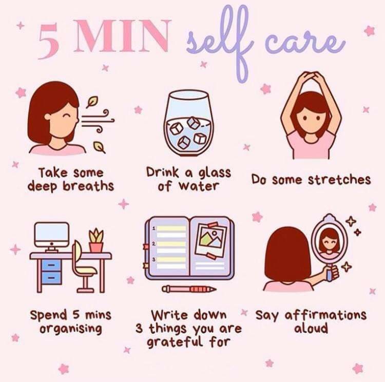 5 min self care shared by zoe on We Heart It