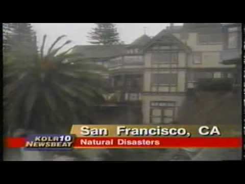 December 12, 1995, San Francisco - An old home on the Sea Cliff neighbourhood is swallowed up by a sinkhole.