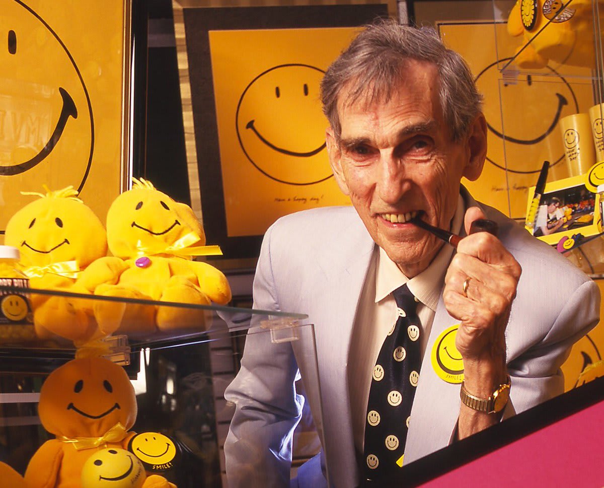 On WorldEmojiDay, shoutout to Harvey Ball who created the original yellow smiley in 1963. Follow his mission to "help one person smile"