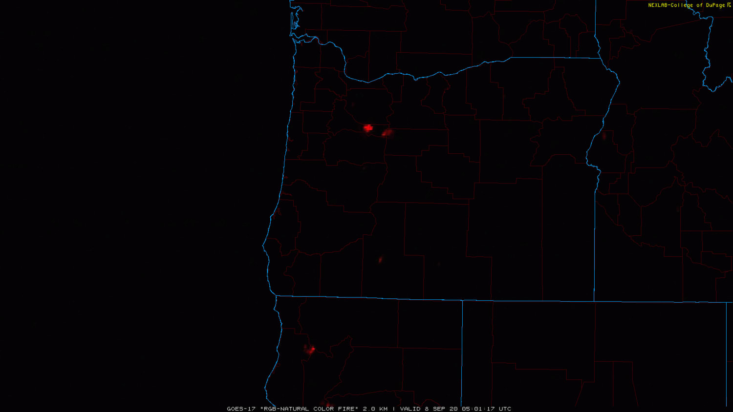 48 hours of the Oregon Wildfires by Satellite