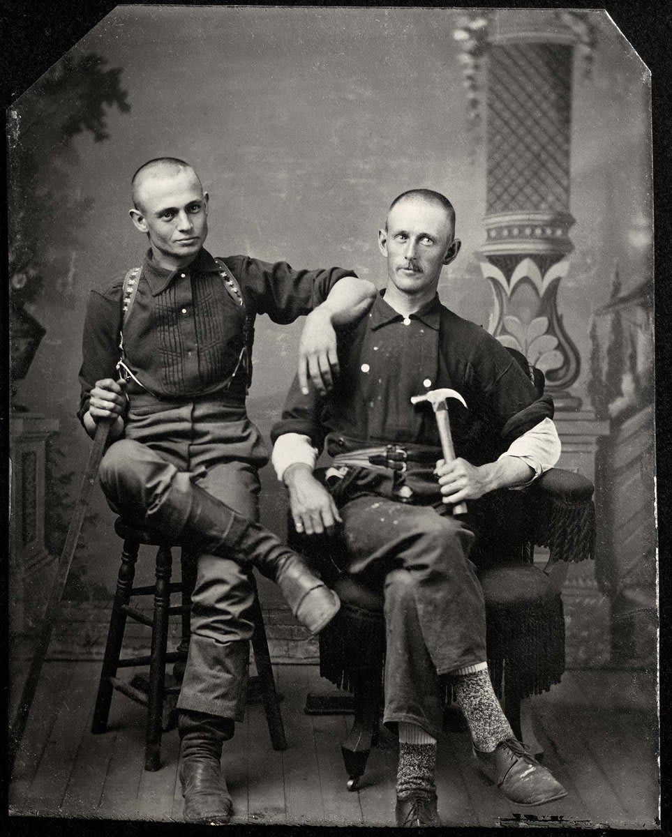The Shadow Archive, An Investigation into Vernacular Portrait Photography is on view at The Walther Collection. https://t.co/2Mj0DLgyhw 📷 Unidentified Photographer, Image from Occupational Portraits (15 tintypes), ca. 1865–1900. Courtesy The Walther Collection.
