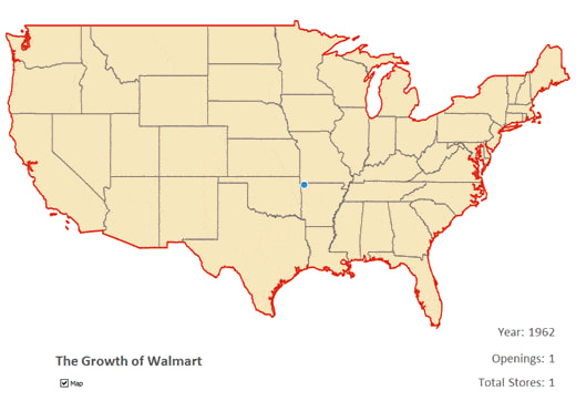 The growth of Walmart