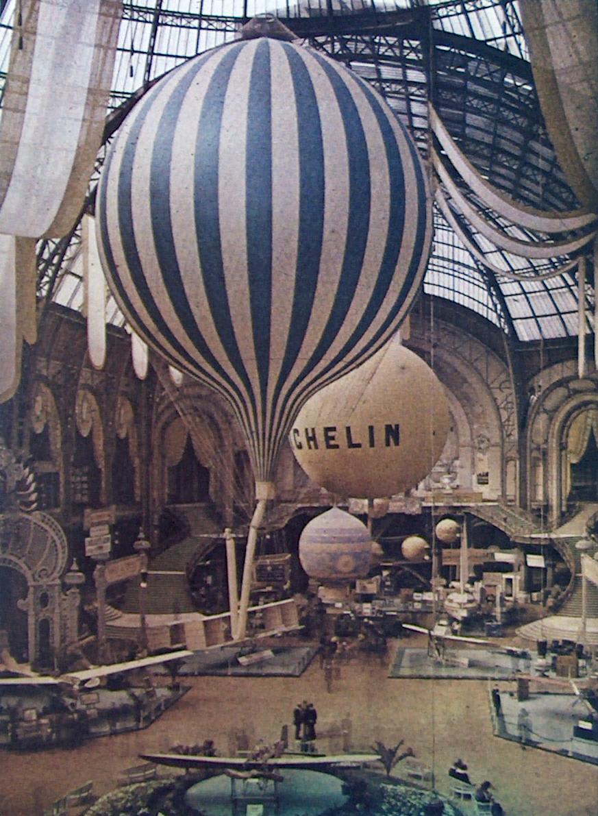 Autochrome photo taken by Léon Gimpel at the Grand Palais Air Show in Paris in 1909. Today Gimpel is barely known because the techniques he experimented with and improved upon were superseded and became obsolete. In his lifetime, his work was considered revolutionary.