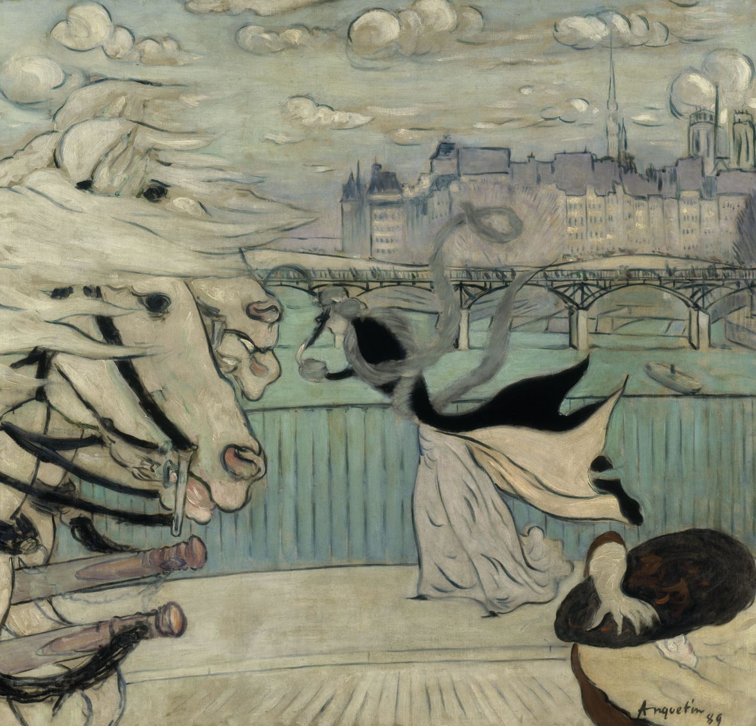 Louis Anquetin, Wind blows on the holy fathers bridge, 1889