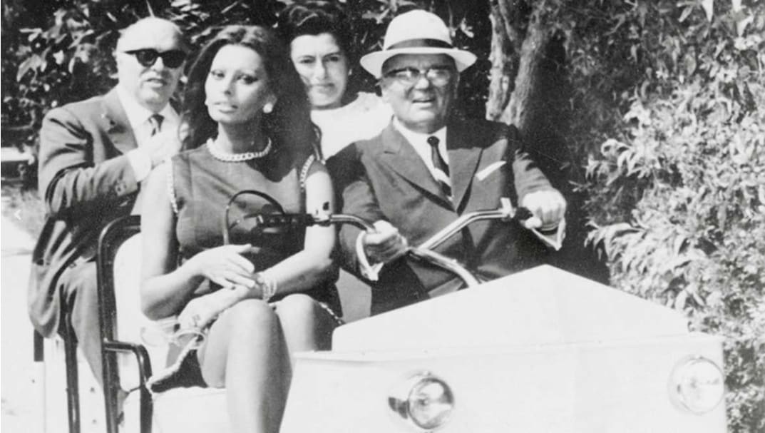 Actress Sophia Loren and Yugoslavia's lifelong communist president Josip Broz Tito pose for picture at the VIP island resort of Brioni/Brijuni in 1969. Tito's wife Jovanka is sitting in the back, next to Sophia's husband Carlo.