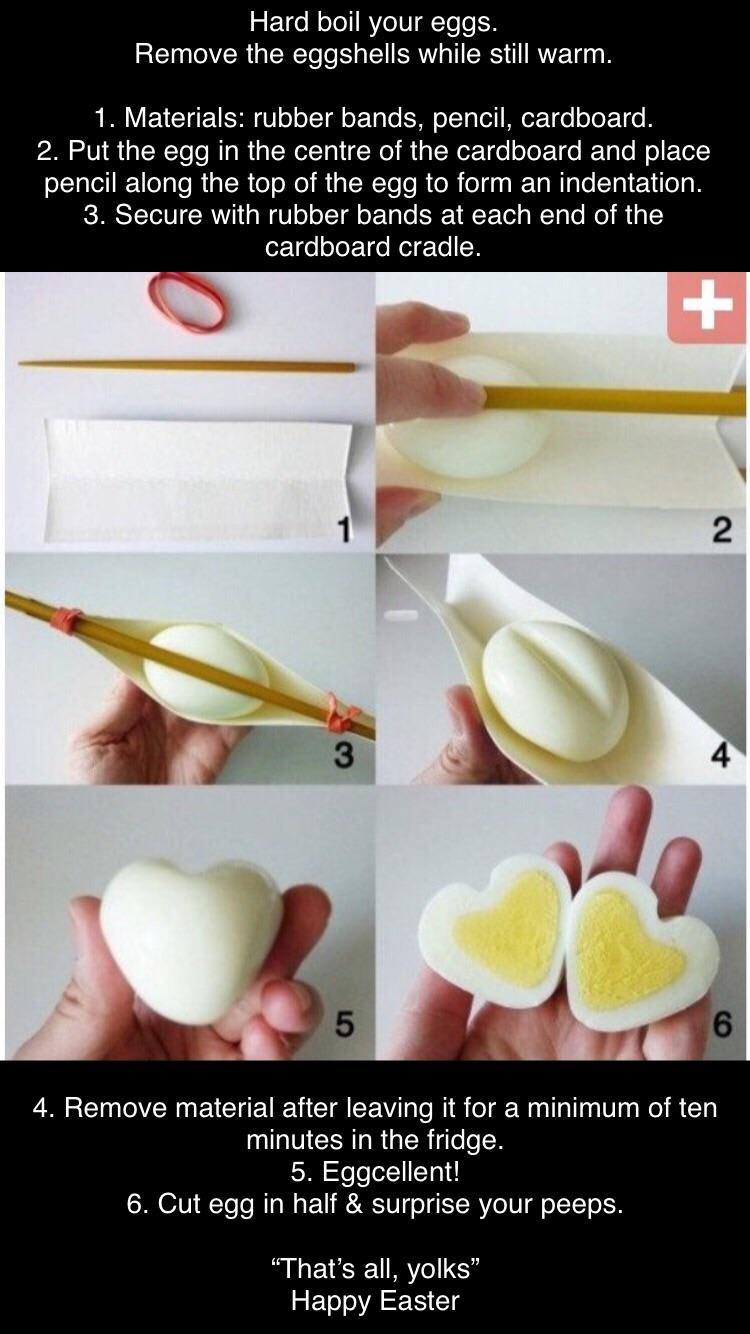 Easter is coming up: cool trick to make these heartboiled eggs