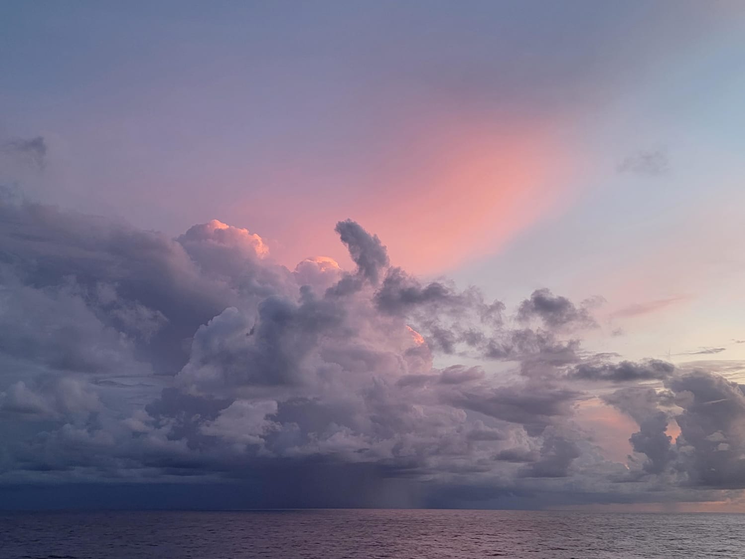 Rainy sunrise in the Gulf of Mexico
