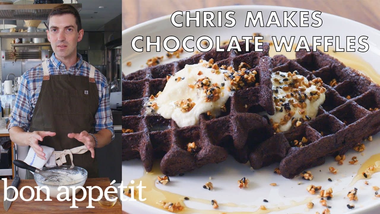 Chris Makes Chocolate Waffles | From the Test Kitchen | Bon Appétit
