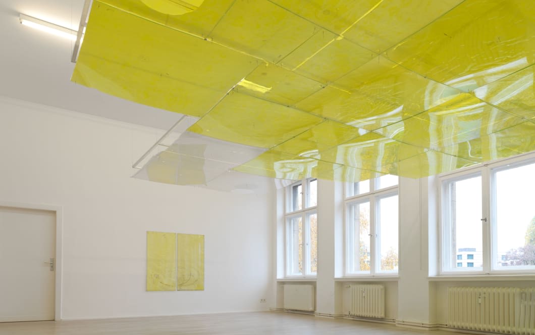 Closing April 17: For his current exhibition at Galerie Barbara Wien, artist Ian Kiaer presents 'Endnote, Yellow,' a solo show of works that investigate the utopian idea of communal living during the 1970s: