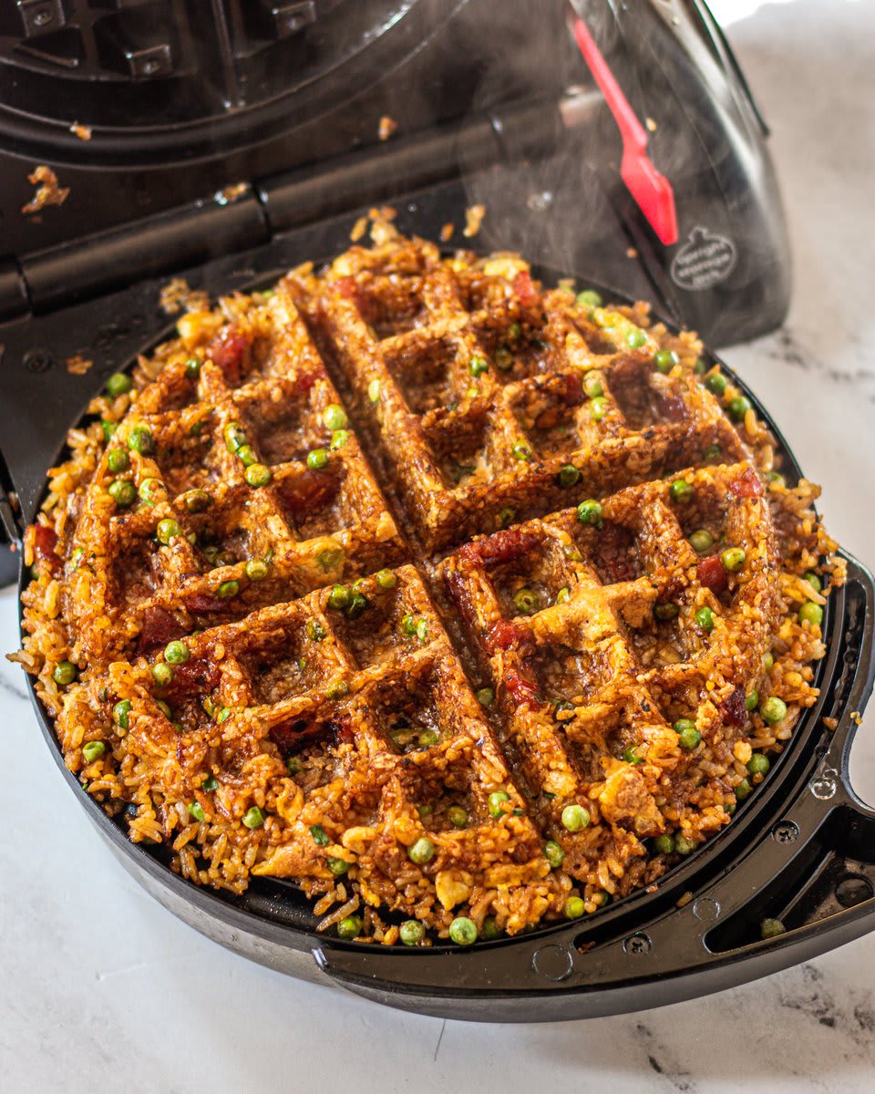 Crispy fried rice waffles are a serious leftover upgrade: