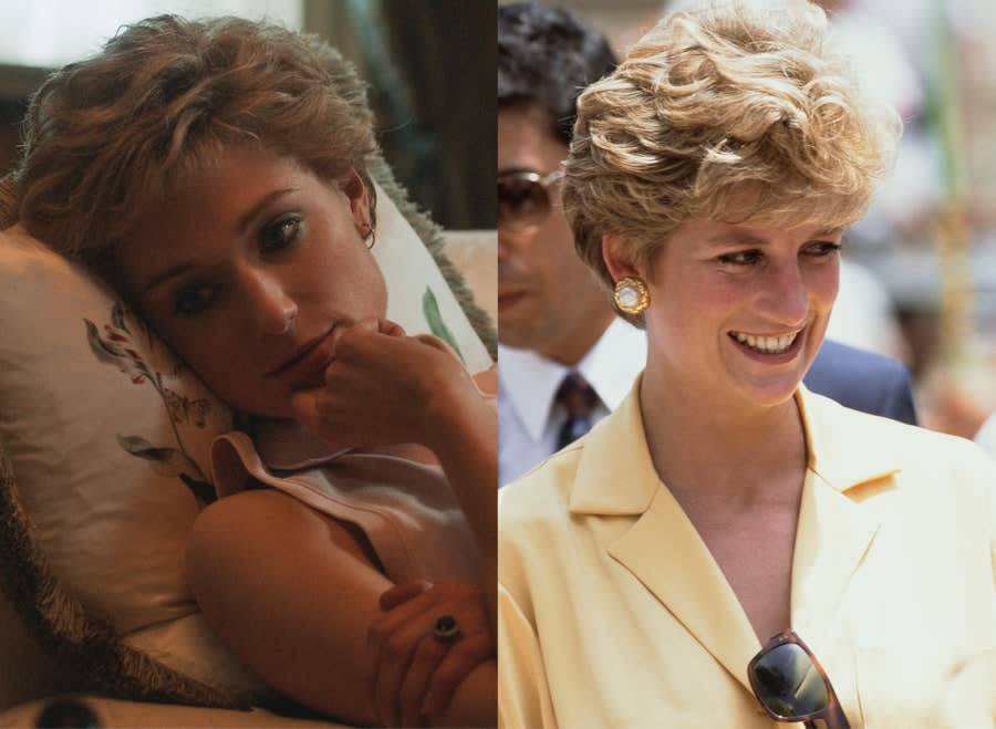 The first photo of Elizabeth Debicki playing Princess Diana in TheCrown is finally here