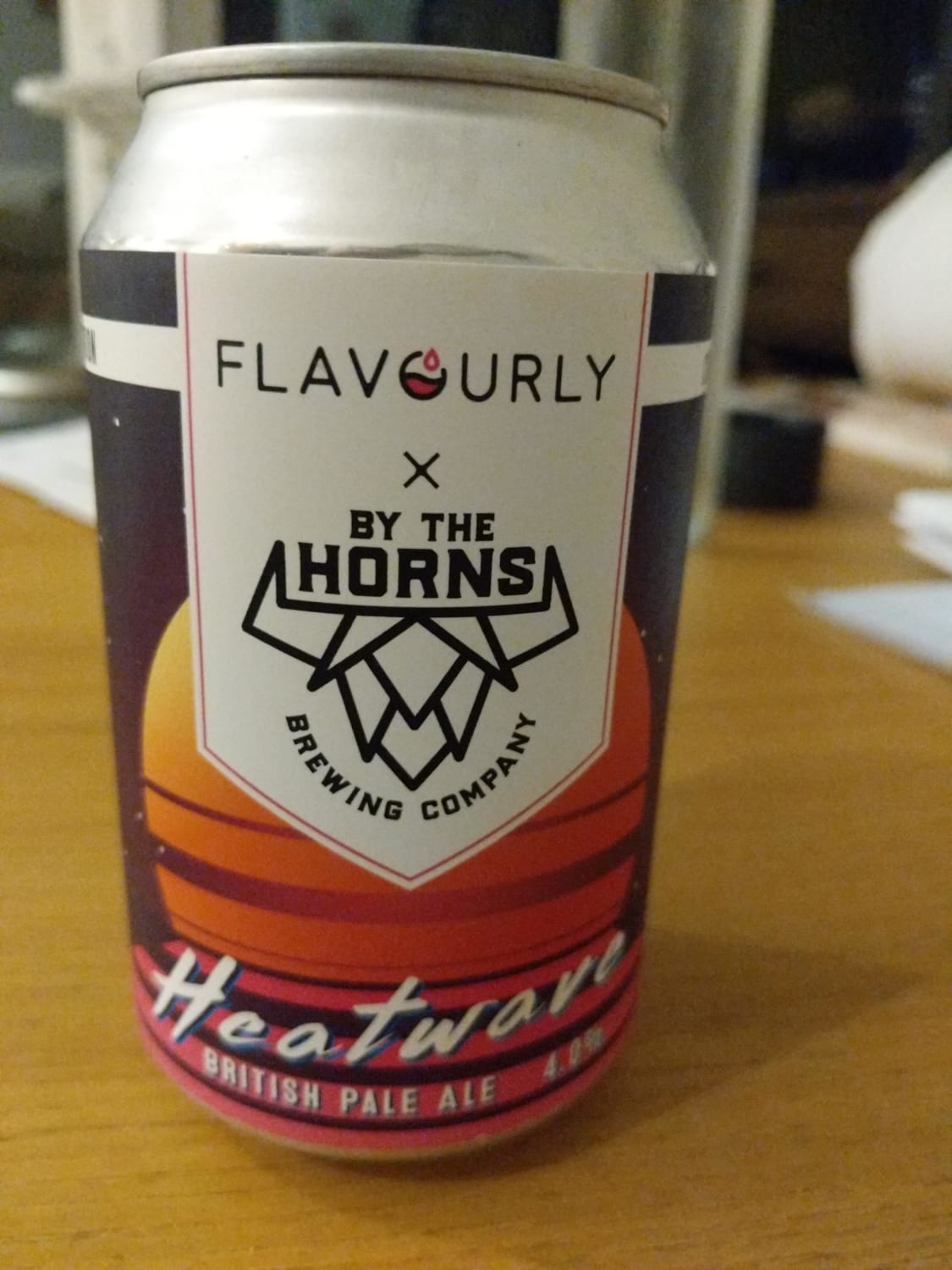 Logo of The Horns Brewery on my can of beer