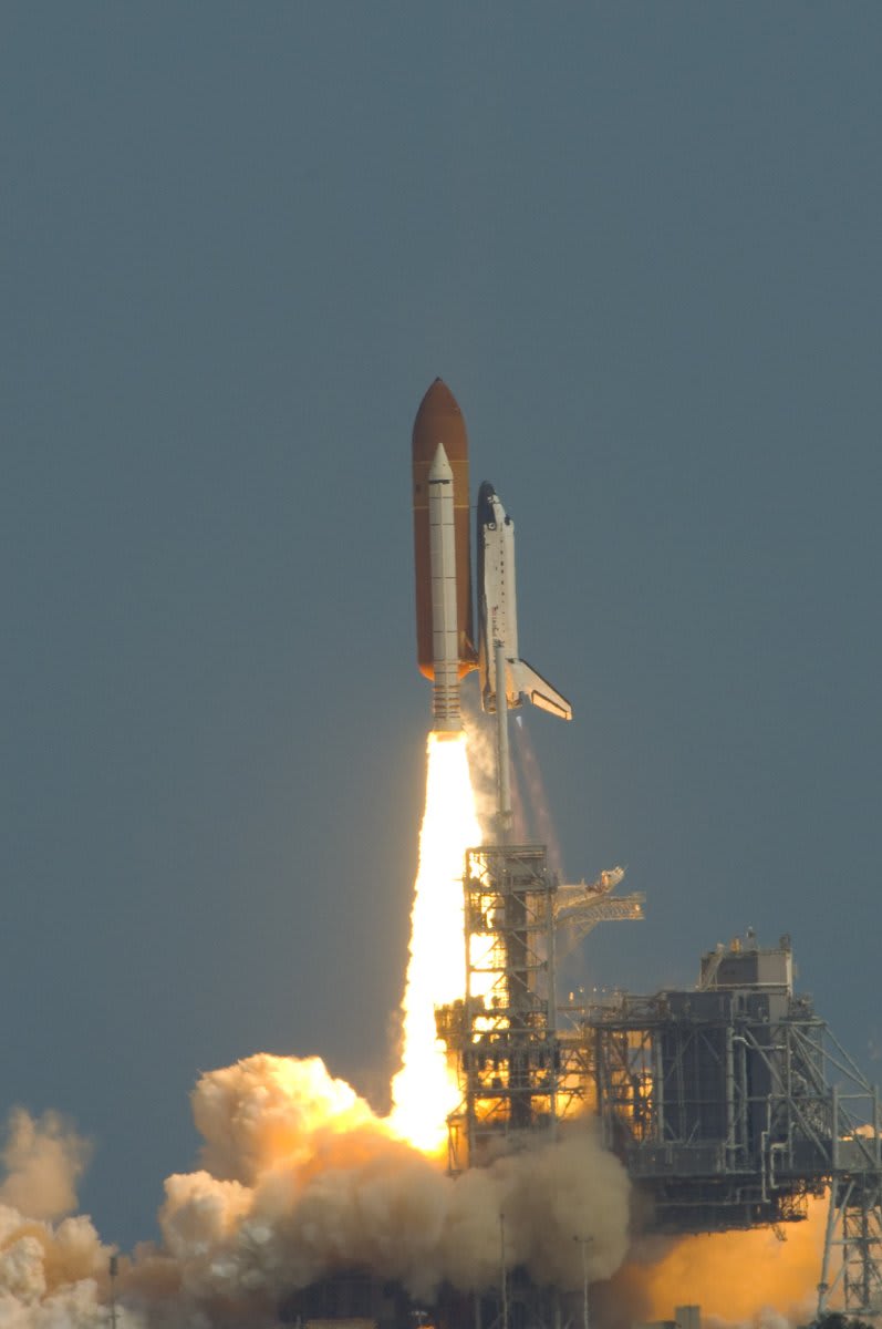 OTD 7 February 2008, launch of STS-122 Atlantis to @Space_Station carrying ESA's Columbus laboratory @esaspaceflight @NASAhistory