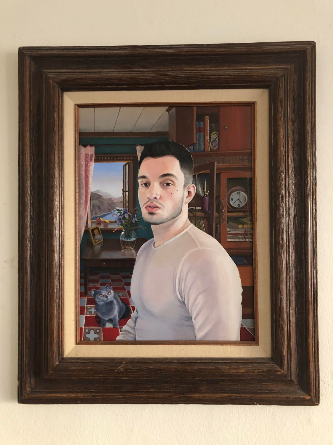 A self-portrait I did back in 2013, oil on wood.