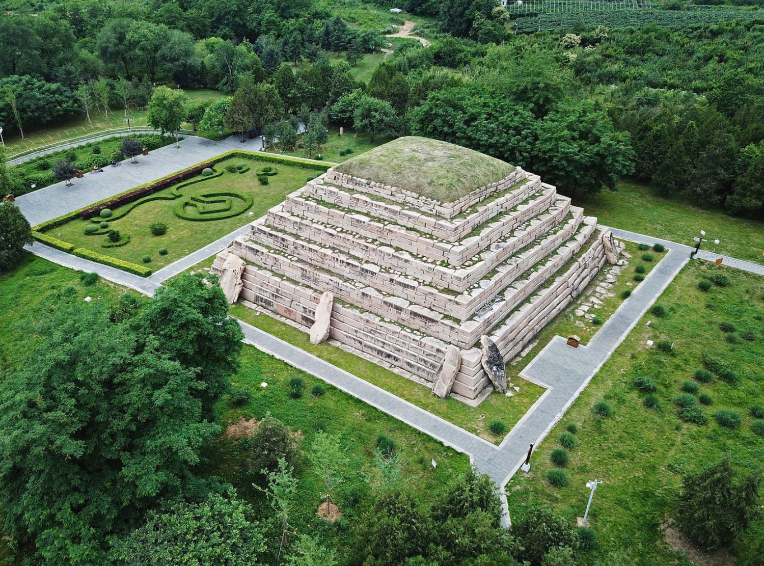 The Tomb of the General (Pyramid of the East) is a burial place for King Gwanggaeto the Great of Goguryeo (r. 391–412 CE). Located in city of Ji'an, China, near the border with North Korea.