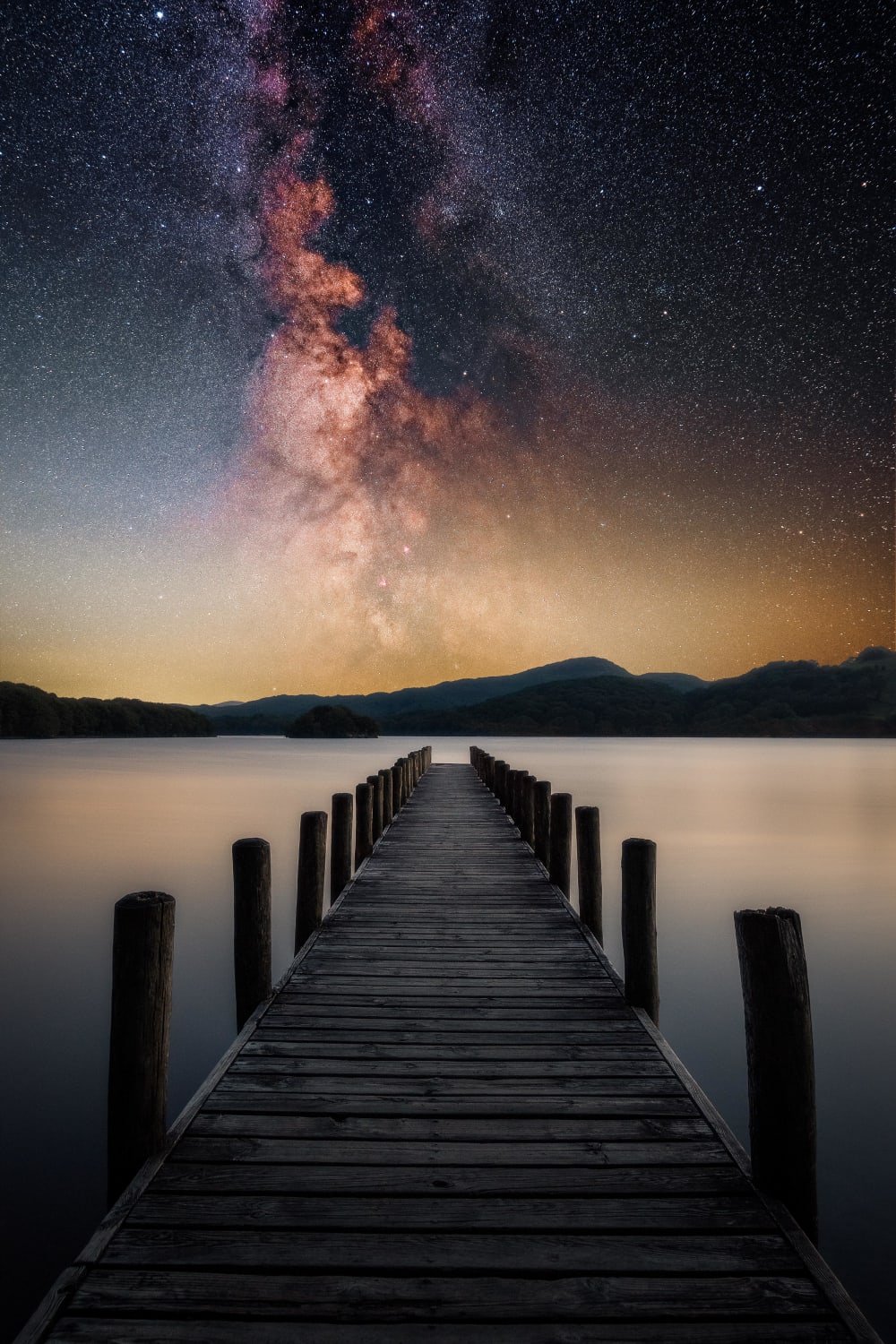 I used my astro-modified camera to shoot the milky way setting over Coniston water in The Lake District, UK