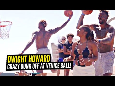 Dwight Howard Has a CRAZY DUNK OFF vs Pro Dunker Chris Staples at Venice Beach!!