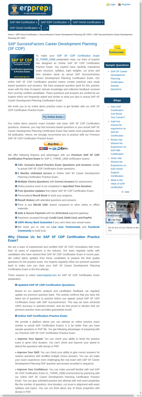 Mix Sap Sf Cdp Certification Questions And Online Practice