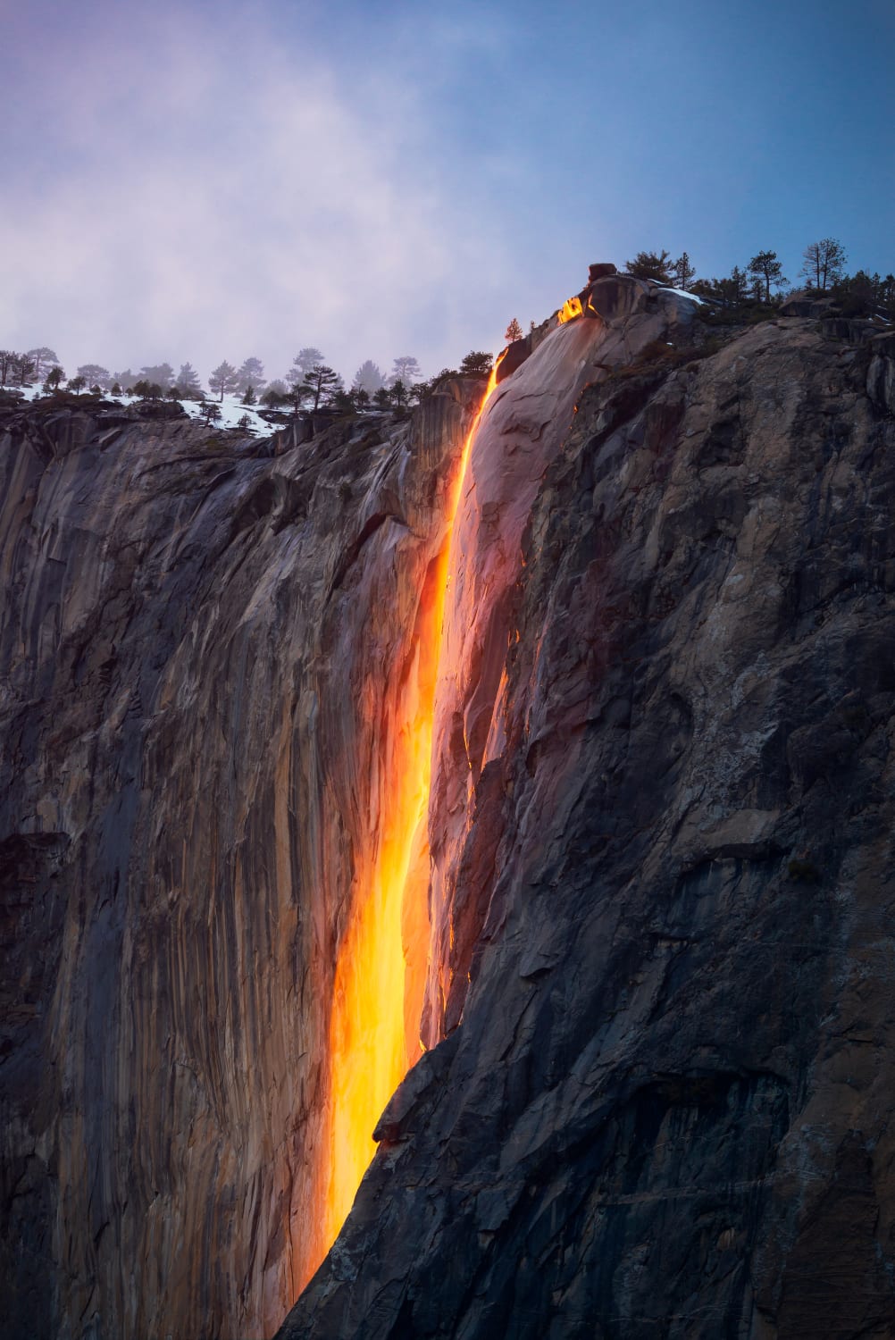 Firefall yesterday in Yosemite National Park, California