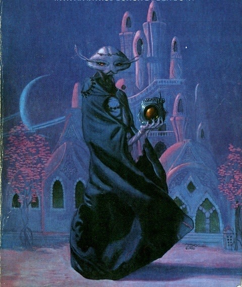 Tom Kidd’s 1983 cover art for Eyes of Amber and Other Stories, by Joan D. Vinge