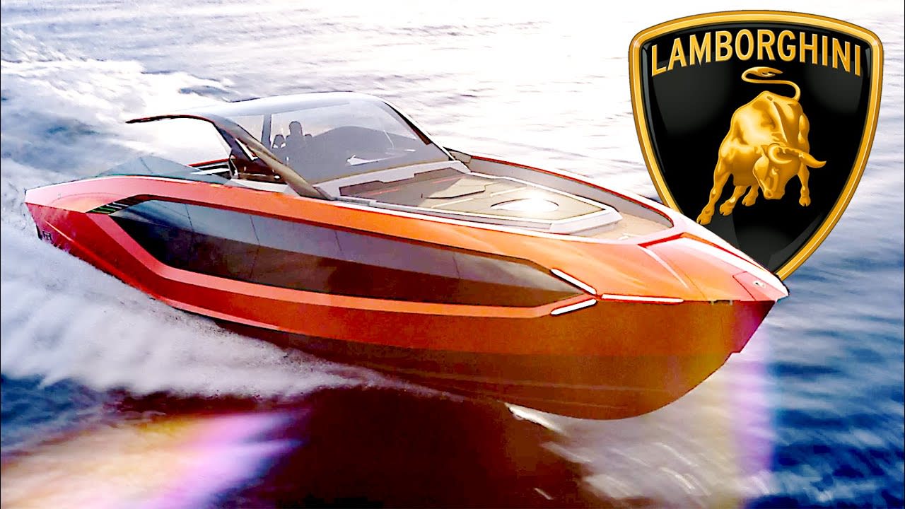 Lamborghini Speed Boat - Yacht inspired by the Lamborghini Sian – 'Tecnomar for Lamborghini 63'