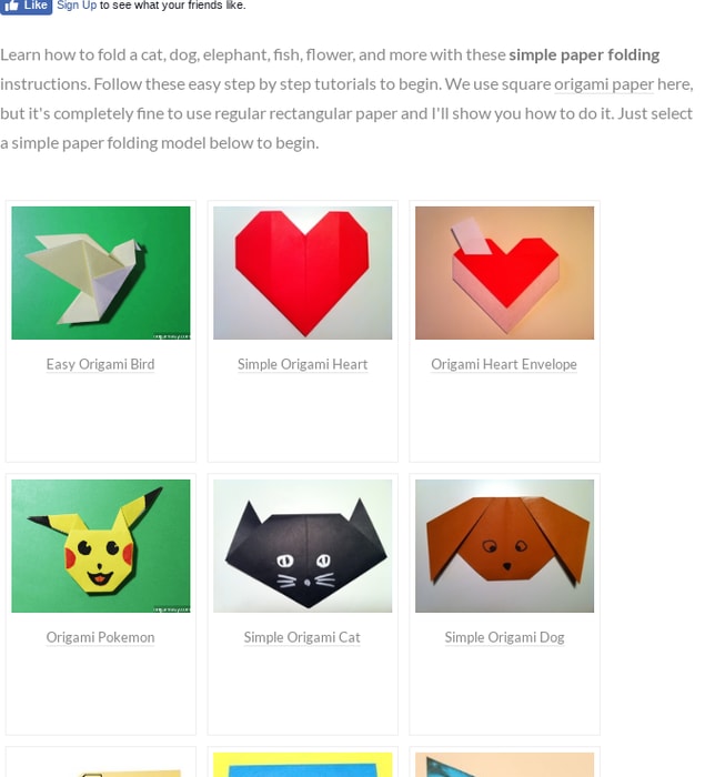 Mix Simple Paper Folding Instructions