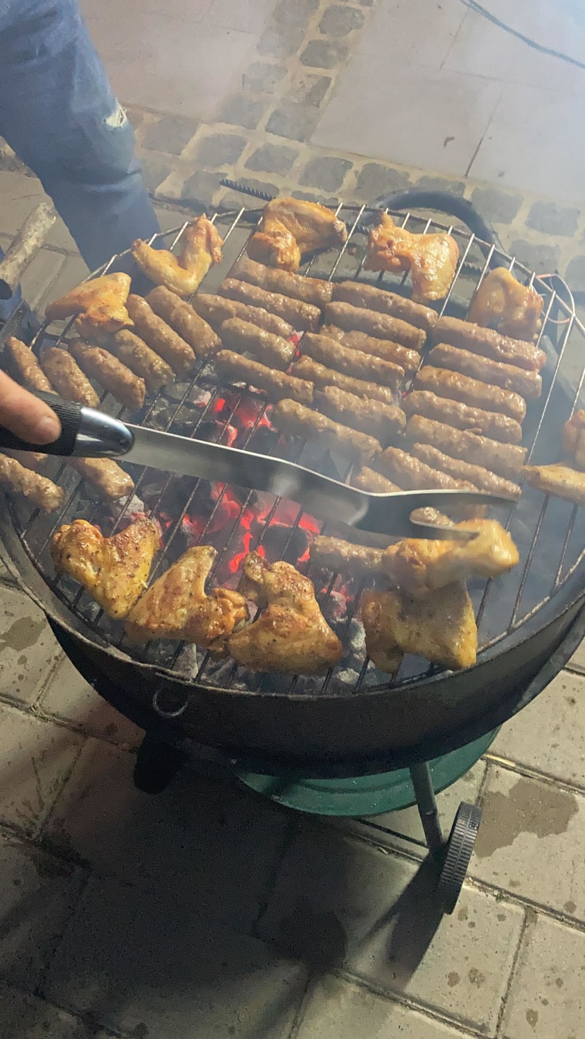 Grilled wings & ground beef sausages, Yugoslavian style!