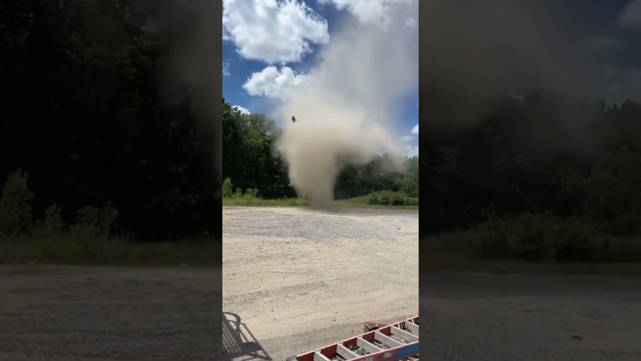 Person Witness Huge Dust Devil Formation on Windy Day - 1341111