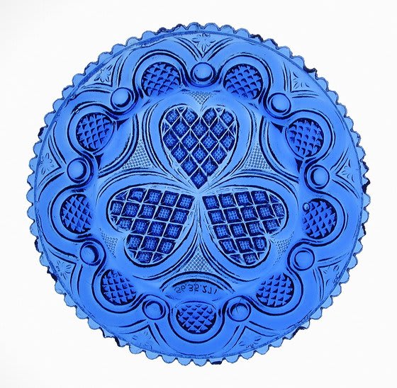 Happy #OpeningDayLA! Here's a collection highlight in honor of @Dodgers blue: 'Roman Rosette' Tea Plate, United States, possibly West Virginia, Wheeling, 1835-1850