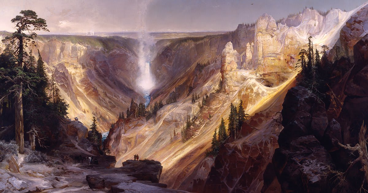 On this date, 150 years ago, artist Thomas Moran debuted his iconic and influential painting, “The Grand Canyon of the Yellowstone.” You can experience this piece at the @InteriorMuseum, which reopened to the public today! Learn more: