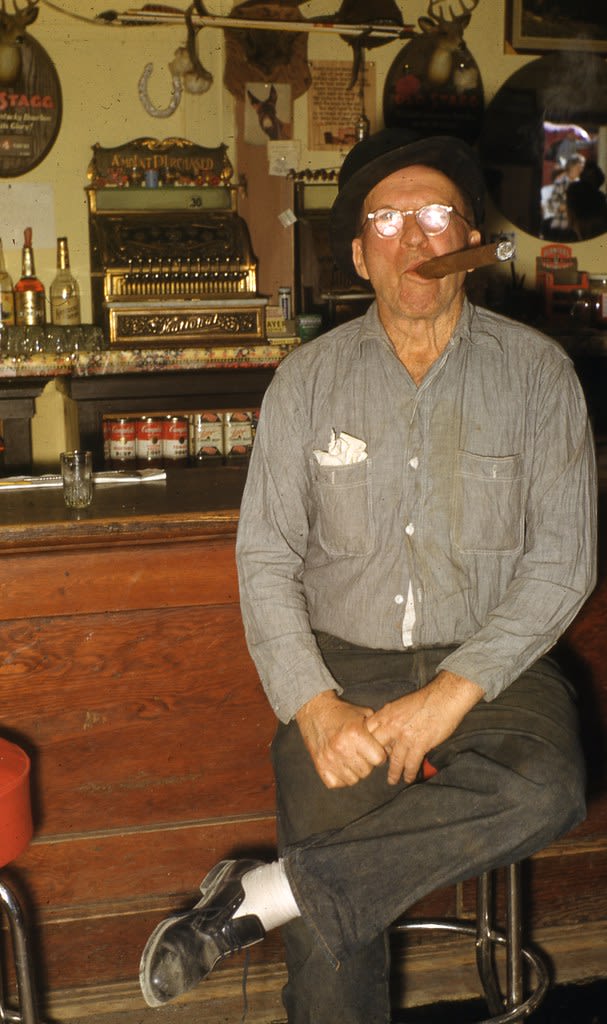 At the bar in Jarbidge, Nevada, October 1953.