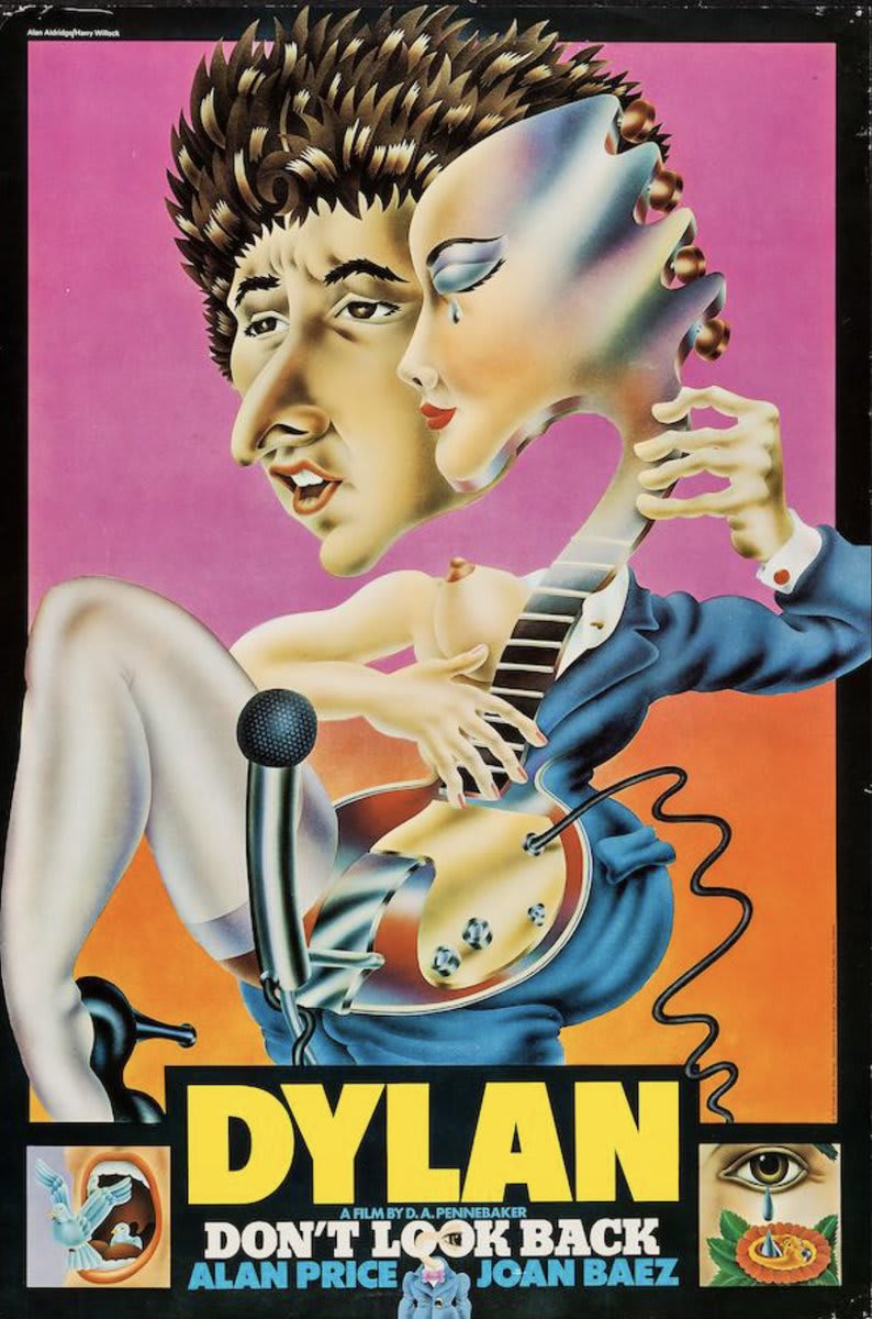 Happy Birthday Bob Dylan - DON'T LOOK BACK - Directed by D. A. Pennebaker - 1967 - UK release poster - Art by Alan Aldridge