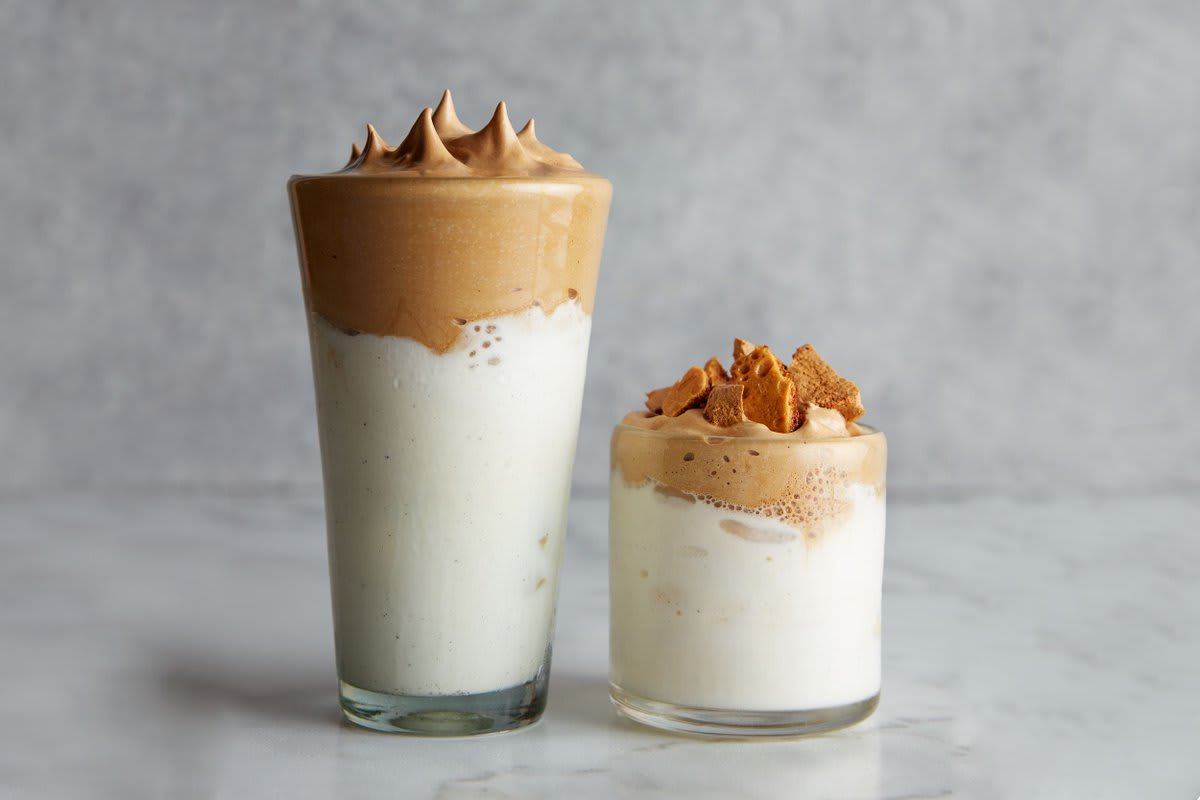 This creamy, crunchy double dalgona milkshake recipe tastes like victory