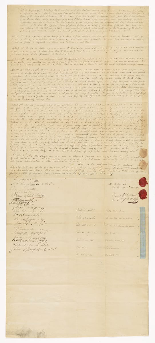 Treaty Between the United States and the Hunkpapa Band of the Sioux Indians Signed at Arikara Village, OTD in 1825