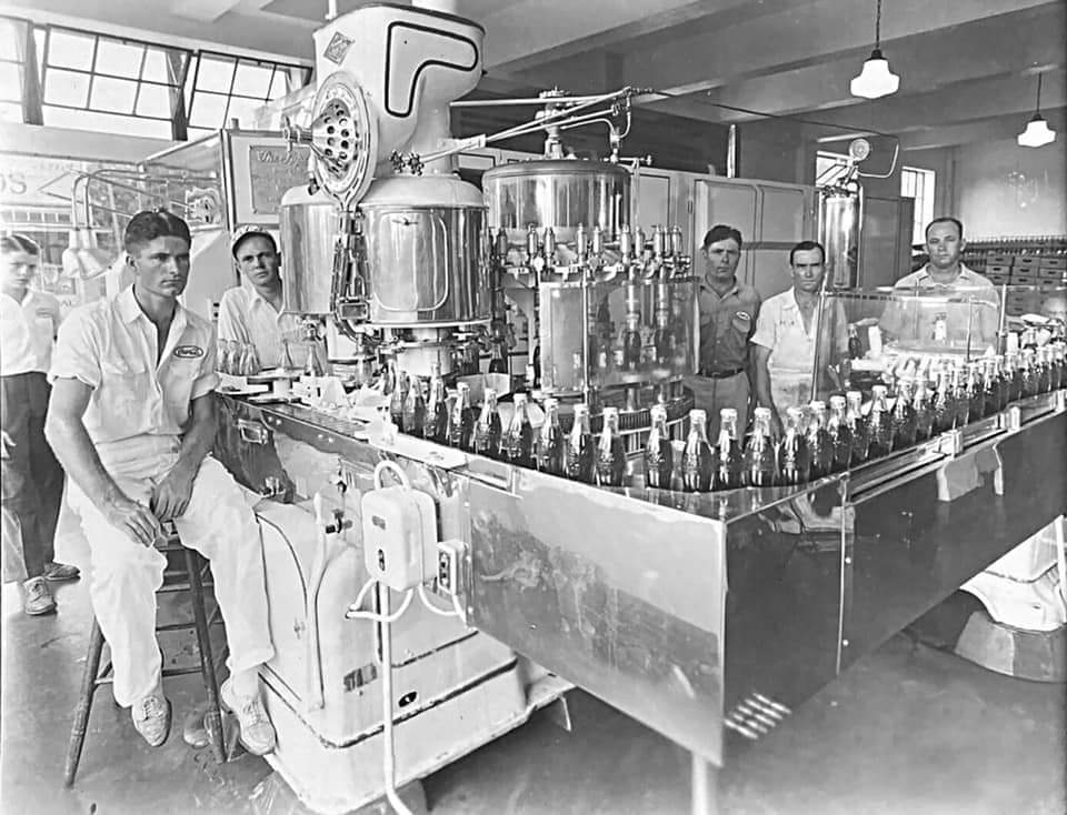 Workers at the Coca-Cola factory in Denton, Texas, 1948.