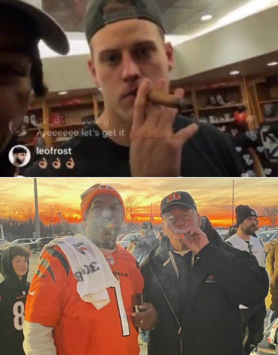 Ja'Marr Chase and Joe Burrow's fathers celebrated the AFC Championship by smoking cigars